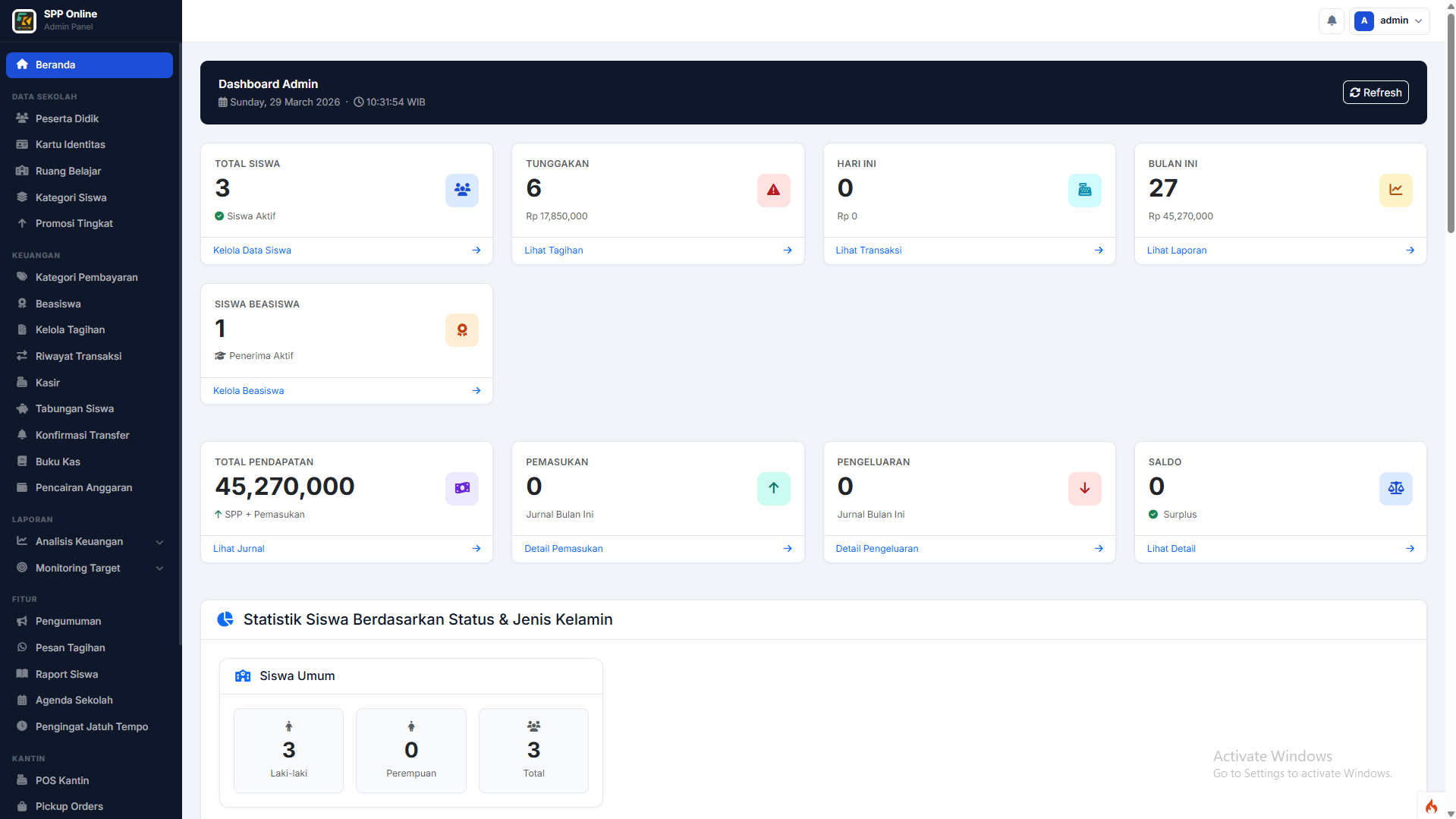 Admin Dashboard