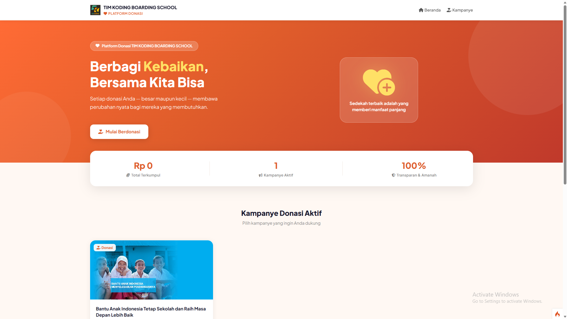 Halaman Donasi